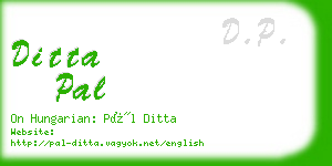 ditta pal business card